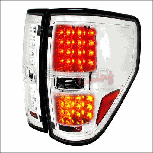 LT-F15009CLED-TM LED Tail Lights for 09 to 12 Ford F150- Chrome - 7 x 16 x 30 in.