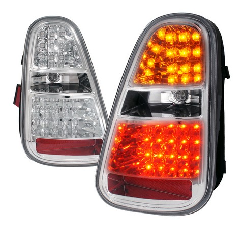 LT-MINI06CLED-TM LED Housing Tail Lights for 05 to 06 Mini Cooper- Chrome - 10 x 15 x 17 in.