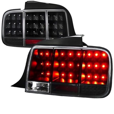 LT-MST05JMLED-SQ-TM 05-09 Ford Mustang Sequential LED Tail Light for 05 to 09 Ford Mustang, Black - 21 x 22 x 26 in.