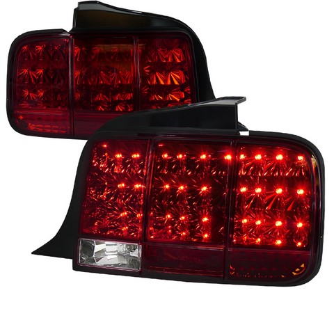 LT-MST05RLED-SQ-TM 05-09 Ford Mustang Sequential LED Tail Light for 05 to 09 Ford Mustang, Red - 10 x 13 x 21 in.