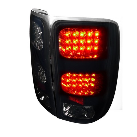 LT-SIE07BBLED-TM Glossy Black Housing LED Tail Lights with Smoke for 07 to 12 GMC Sierra- 10 x 22 x 27 in.