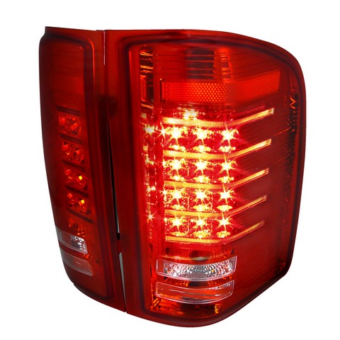 LT-SIV07RLED-RS LED Tail Lights for 07 to 12 Chevrolet Silverado- Red - 13 x 11 x 18 in.