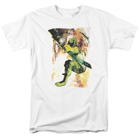 Jla-Painted Archer Short Sleeve Adult 18-1 Tee- White - Medium