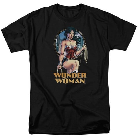 Jla-City Warrior Short Sleeve Adult 18-1 Tee- Black - Medium