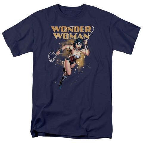 Jla-Star Lasso Short Sleeve Adult 18-1 Tee- Navy - Medium
