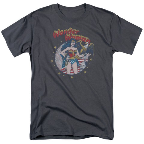 Jla-At Your Service Short Sleeve Adult 18-1 Tee- Charcoal - Medium