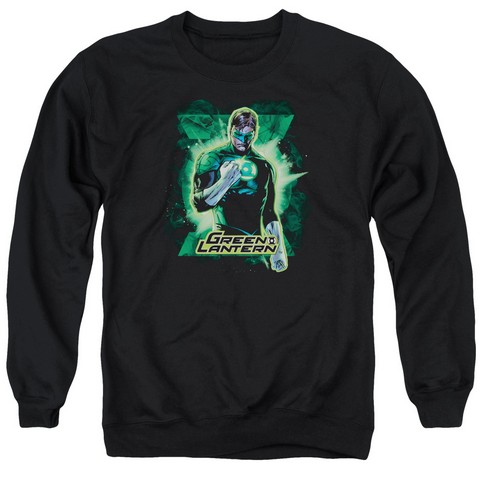 Jla-Gl Brooding Adult Crew Sweat Tee- Black - Large