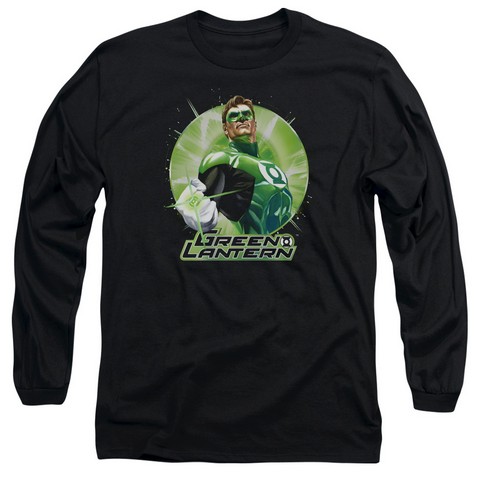 Jla-Green Static Long Sleeve Adult 18-1 Tee- Black - 2X