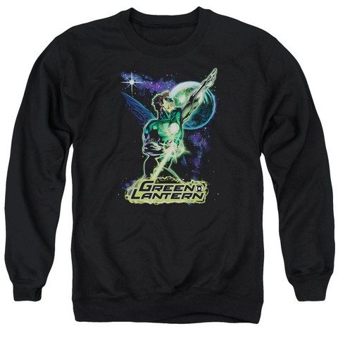 Jla-Hal Galaxy Adult Crew Sweat Tee- Black - 2X