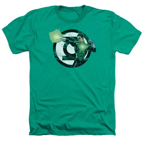 Jla-Blasting Logo Adult Heather Tee- Kelly Green - Large