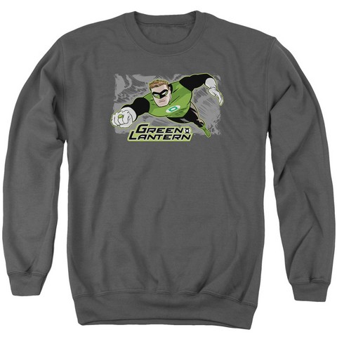 Jla-Space Cop Adult Crew Sweat Tee- Charcoal - 3X