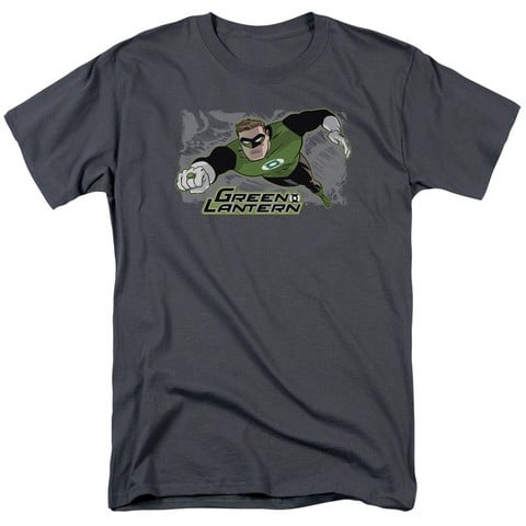 Jla-Space Cop Short Sleeve Adult 18-1 Tee- Charcoal - Medium
