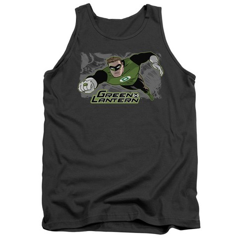 Jla-Space Cop Adult Tank Top- Charcoal - Small