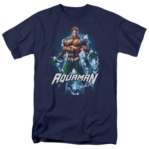 Jla-Water Powers Short Sleeve Adult 18-1 Tee- Navy - 4X