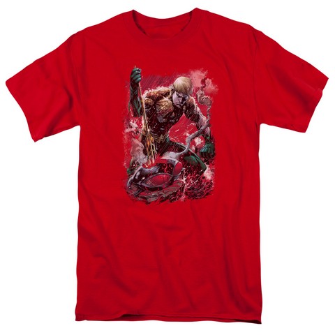 Jla-Finished Short Sleeve Adult 18-1 Tee- Red - Medium