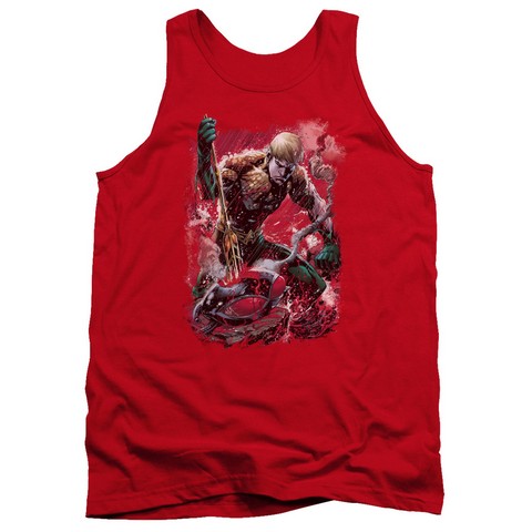Jla-Finished Adult Tank Top- Red - Medium