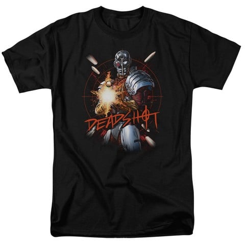 Jla-Deadshot Short Sleeve Adult 18-1 Tee- Black - Medium