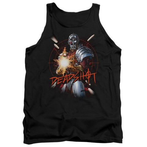 Jla-Deadshot Adult Tank Top- Black - Small