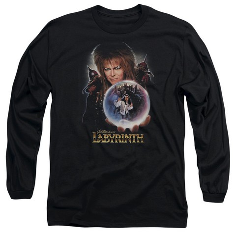 Labyrinth-I Have A Gift Long Sleeve Adult 18-1 Tee- Black - Small