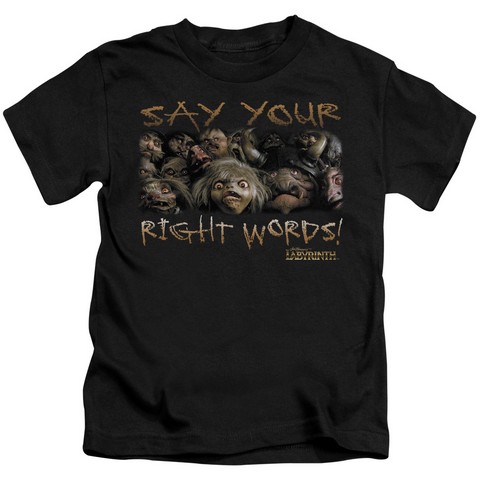 Labyrinth-Say Your Right Words Short Sleeve Juvenile 18-1 Tee- Black - Large 7