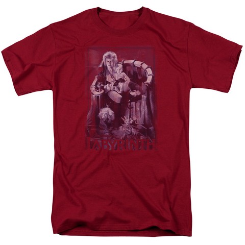 Labyrinth-Goblin Baby Short Sleeve Adult 18-1 Tee- Cardinal - 3X -  Trevco, LAB109-AT-6