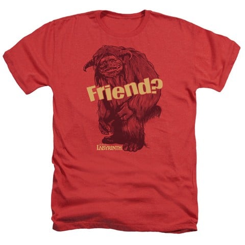 Labyrinth-Ludo Friend Adult Heather Tee- Red - Medium
