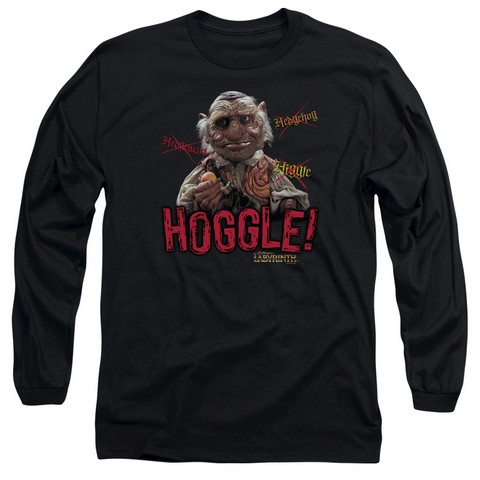 Labyrinth-Hoggle Long Sleeve Adult 18-1 Tee- Black - Small