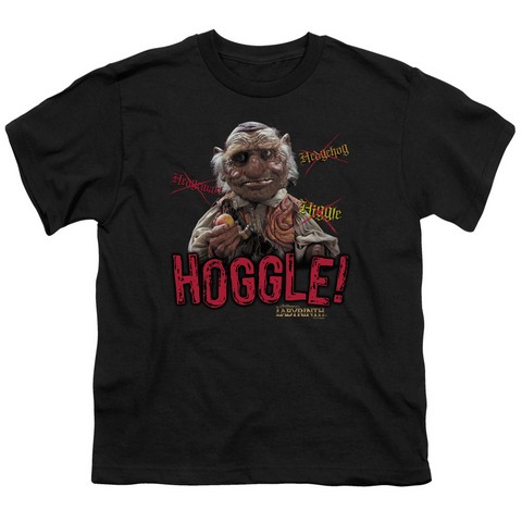 Labyrinth-Hoggle Short Sleeve Youth 18-1 Tee- Black - Large