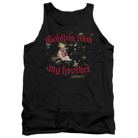 Labyrinth-Goblins Took My Brother Adult Tank Top- Black - Medium