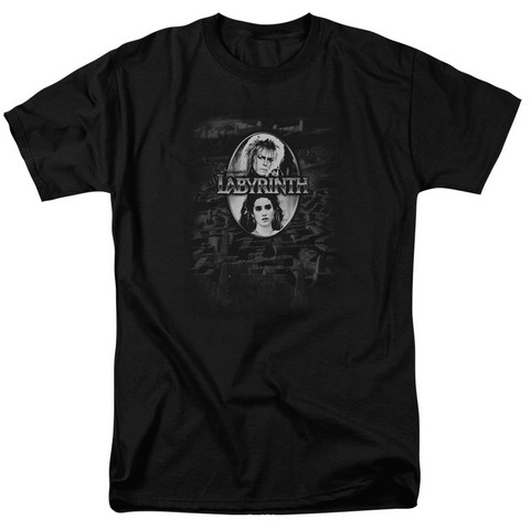 Labyrinth-Maze Short Sleeve Adult 18-1 Tee- Black - Small