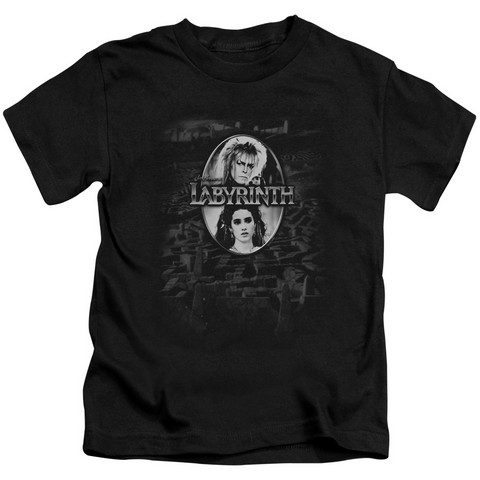 Labyrinth-Maze Short Sleeve Juvenile 18-1 Tee- Black - Medium 5-6