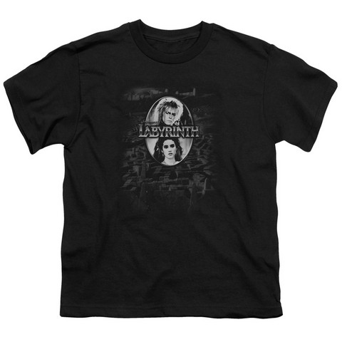 Labyrinth-Maze Short Sleeve Youth 18-1 Tee- Black - Medium
