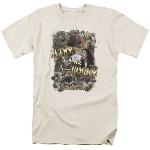 Labyrinth-Call The Rocks Short Sleeve Adult 18-1 Tee- Cream - Medium