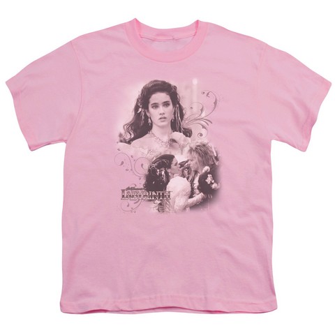 Labyrinth-Sarah Short Sleeve Youth 18-1 Tee- Pink - Small