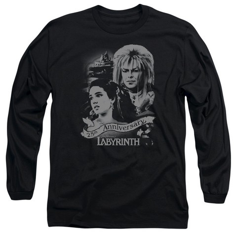 Labyrinth-Anniversary Long Sleeve Adult 18-1 Tee- Black - Small