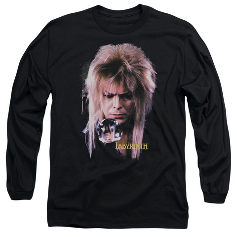 Labyrinth-Goblin King Long Sleeve Adult 18-1 Tee- Black - Medium