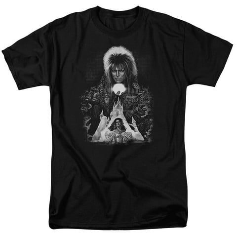 Labyrinth-Castle Short Sleeve Adult 18-1 Tee- Black - 3X
