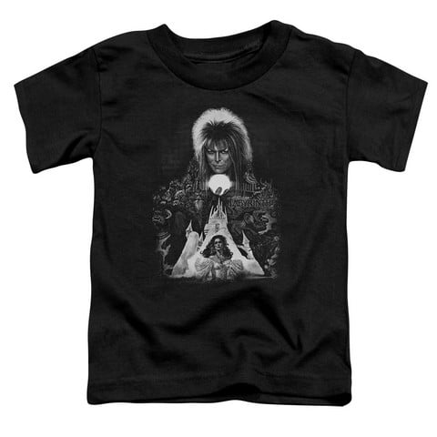 Labyrinth-Castle Short Sleeve Toddler Tee- Black - Small 2T
