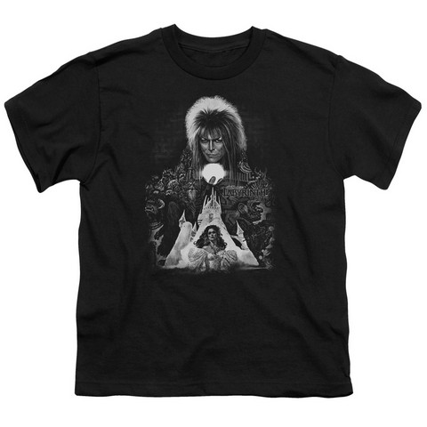 Labyrinth-Castle Short Sleeve Youth 18-1 Tee- Black - Small