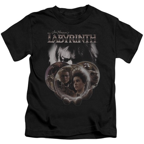 Labyrinth-Globes Short Sleeve Juvenile 18-1 Tee- Black - Large 7