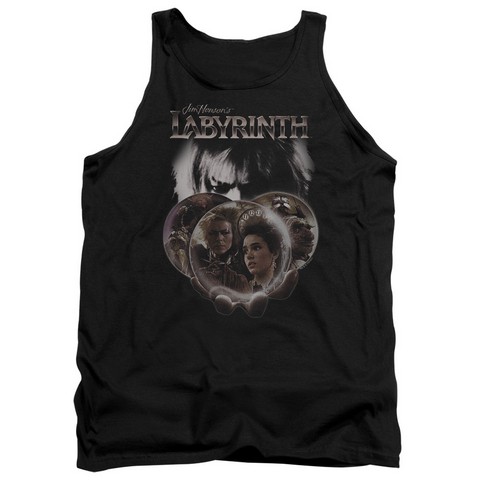 Labyrinth-Globes Adult Tank Top- Black - XL