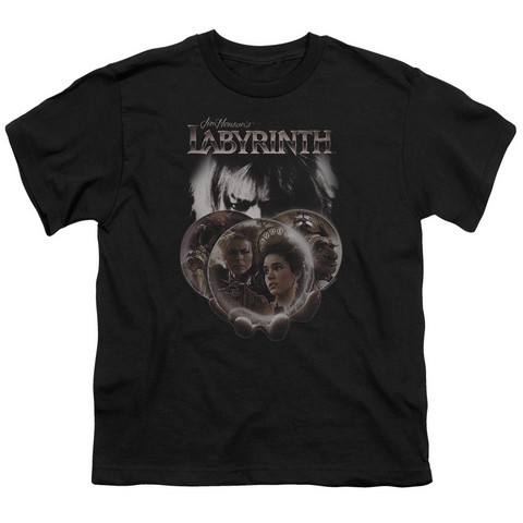 Labyrinth-Globes Short Sleeve Youth 18-1 Tee- Black - Medium