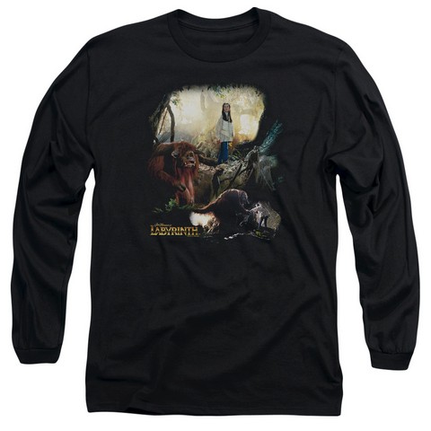 Labyrinth-Sarah & Ludo Long Sleeve Adult 18-1 Tee- Black - Medium
