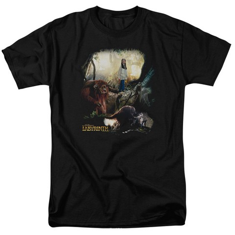 Labyrinth-Sarah & Ludo Short Sleeve Adult 18-1 Tee- Black - Small