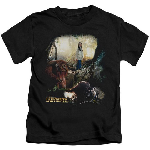 Labyrinth-Sarah & Ludo Short Sleeve Juvenile 18-1 Tee- Black - Small 4