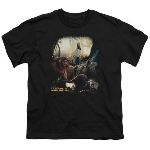 Labyrinth-Sarah & Ludo Short Sleeve Youth 18-1 Tee- Black - Medium