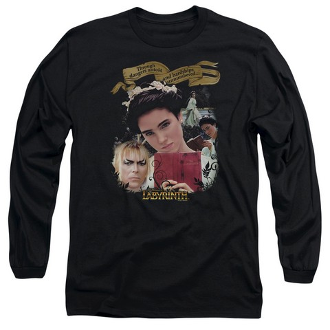 Labyrinth-Dangers Untold Long Sleeve Adult 18-1 Tee- Black - Medium