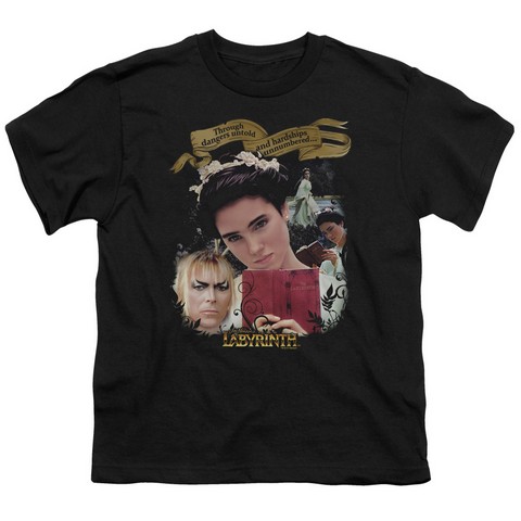 Labyrinth-Dangers Untold Short Sleeve Youth 18-1 Tee- Black - Medium