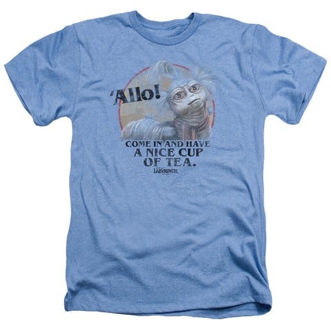 Labyrinth-Tea Adult Heather Tee- Light Blue - Medium