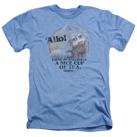 Labyrinth-Tea Adult Heather Tee- Light Blue - 2X